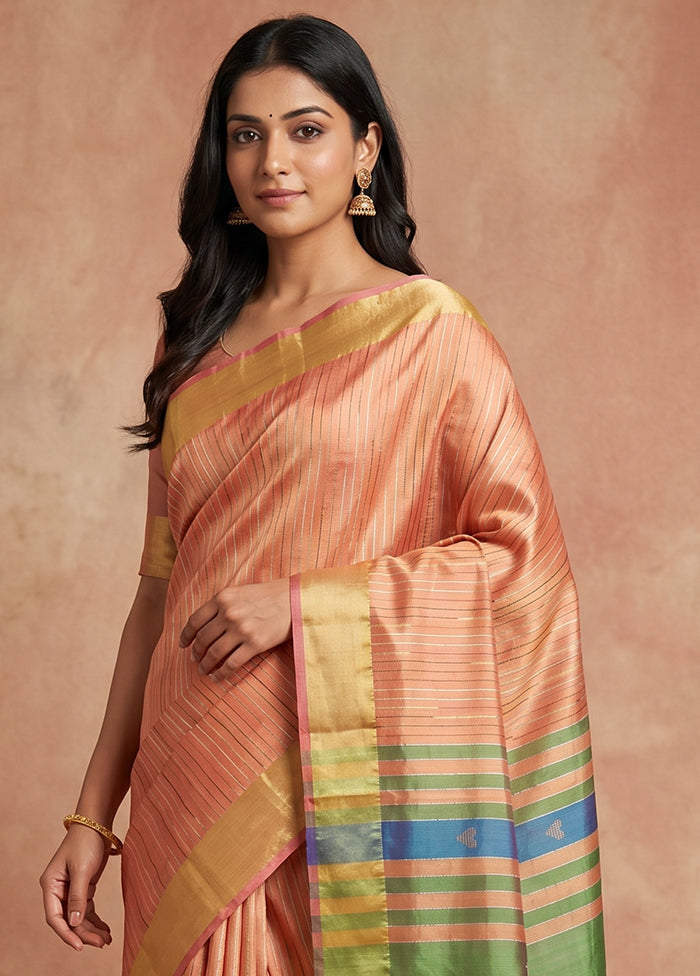 Multicolor Kalakethra Saree With Blouse Piece