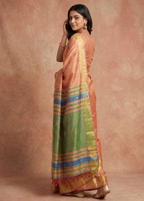 Multicolor Kalakethra Saree With Blouse Piece