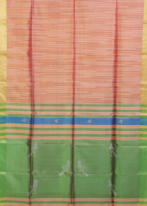 Multicolor Kalakethra Saree With Blouse Piece
