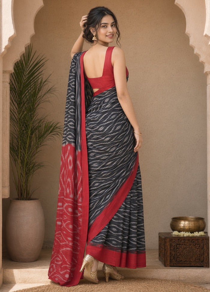 Multicolor kalakshetra Silk Saree With Blouse Piece