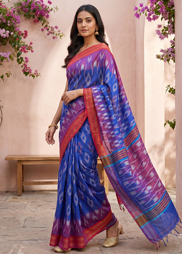 Multicolor Kalakethra Saree With Blouse Piece