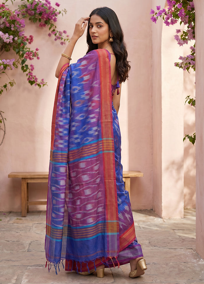 Multicolor Kalakethra Saree With Blouse Piece