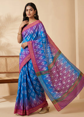 Multicolor Kalakethra Saree With Blouse Piece