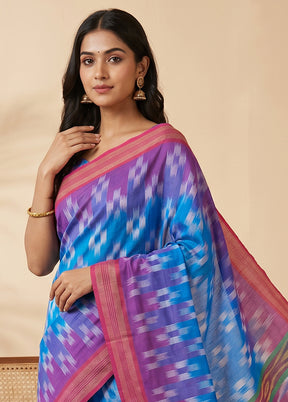Multicolor Kalakethra Saree With Blouse Piece