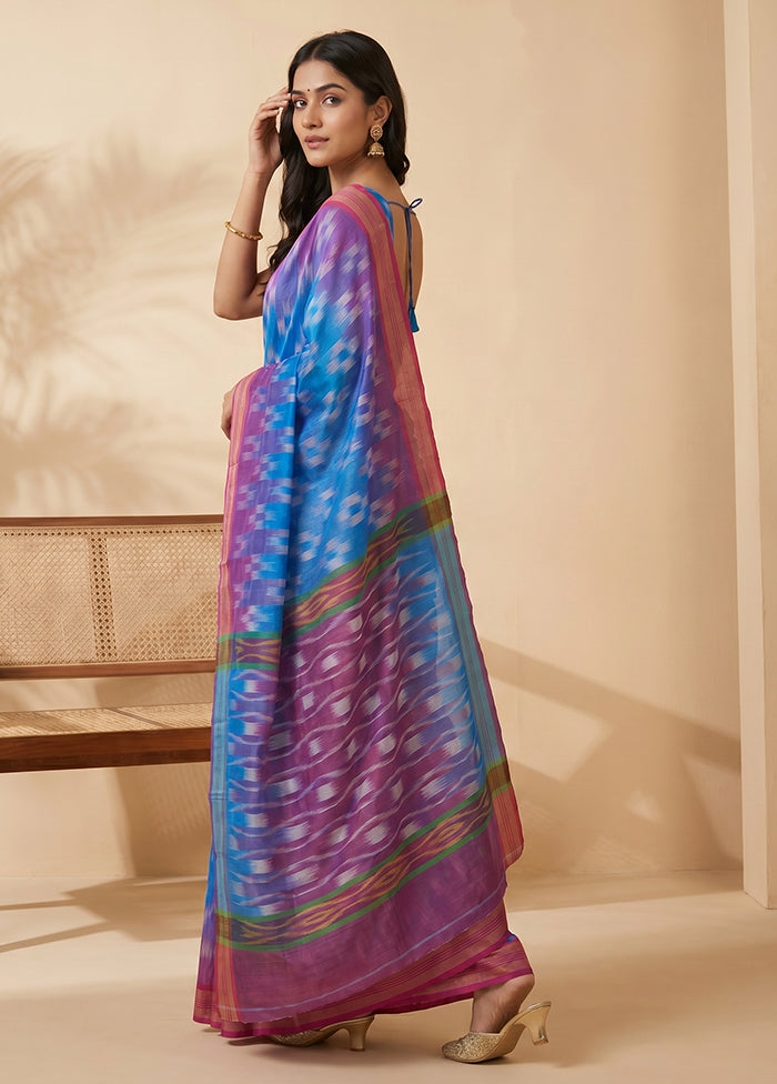 Multicolor Kalakethra Saree With Blouse Piece