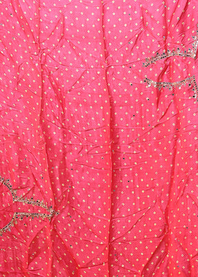 Pink Modal Pure Silk Saree Without Blouse Piece