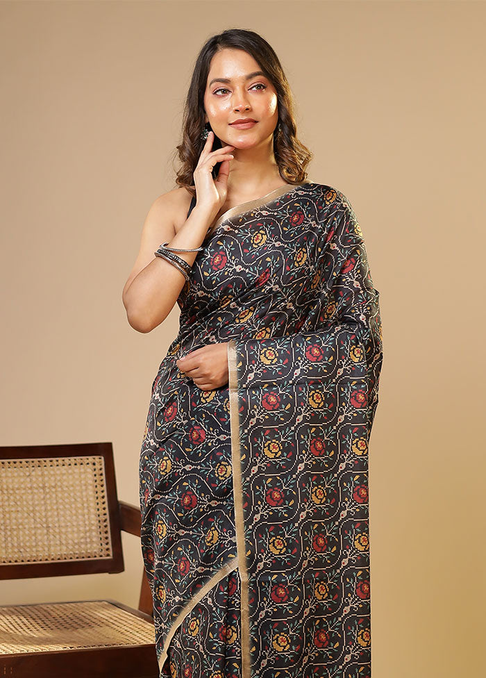 Blue Tussar Silk Saree With Blouse Piece
