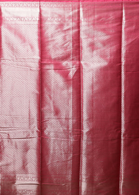 Pink Dupion Silk Saree With Blouse Piece