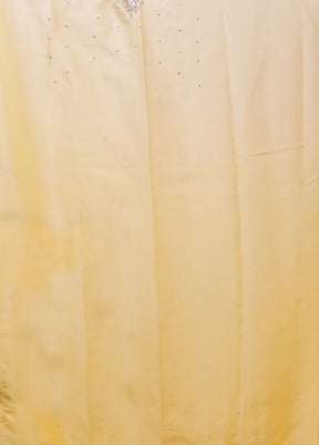 Yellow Georgette Saree With Blouse Piece