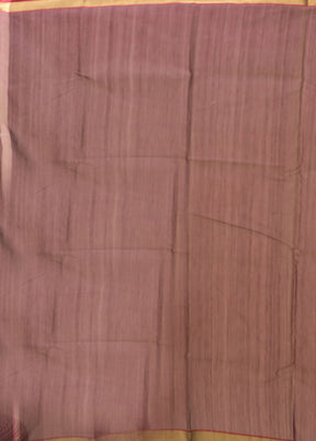 Purple Chanderi Silk Saree With Blouse Piece