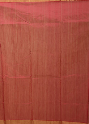 Pink Chanderi Silk Saree With Blouse Piece