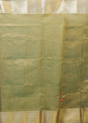 Gold Georgette Saree With Blouse Piece