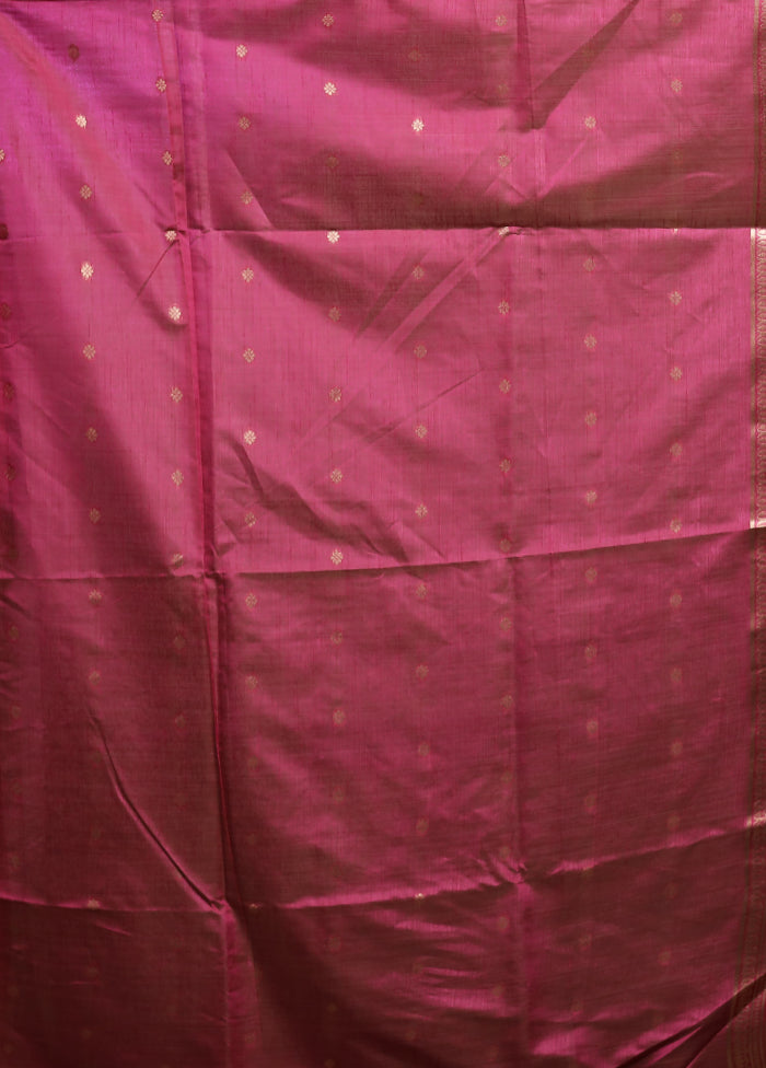 Pink Dupion Silk Saree With Blouse Piece