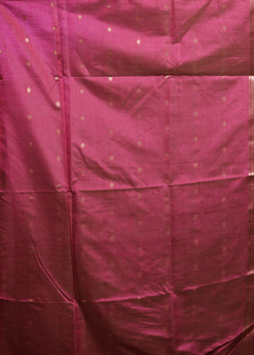 Pink Dupion Silk Saree With Blouse Piece