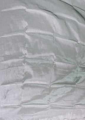Grey Tissue Silk Saree With Blouse Piece