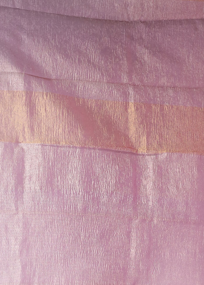 Purple Tissue Silk Saree With Blouse Piece
