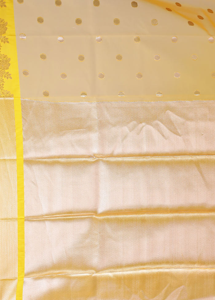 Yellow Organza Saree With Blouse Piece