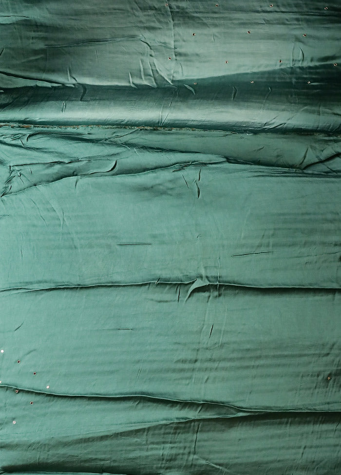 Green Printed Pure Silk Saree Without Blouse Piece