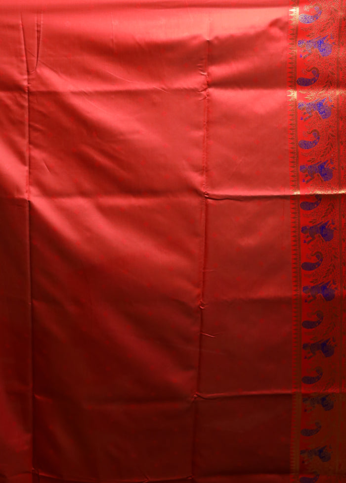 Blue Baluchari Silk Saree With Blouse Piece