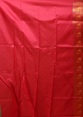 Orange Baluchari Silk Saree With Blouse Piece