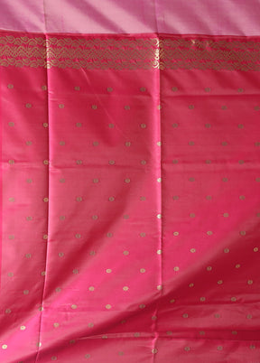 Pink Kanjivaram Silk Saree With Blouse Piece