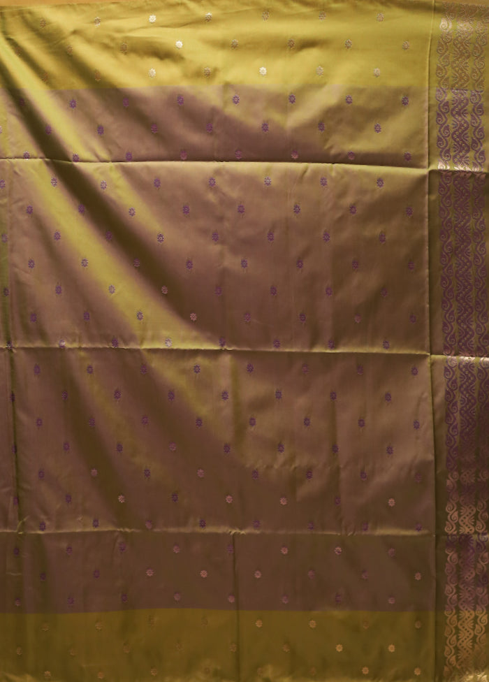 Green Kanjivaram Silk Saree With Blouse Piece