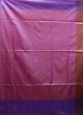 Orange Kanjivaram Silk Saree With Blouse Piece