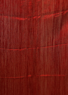 Red Handloom Matka Pure Silk Saree With Blouse Piece
