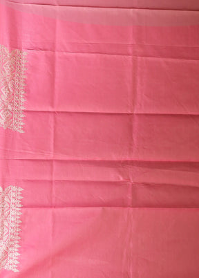 Pink Organza Saree With Blouse Piece