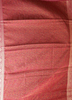 Green Jamewar Silk Saree With Blouse Piece