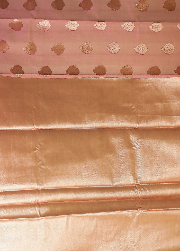 Purple Kora Silk Saree With Blouse Piece