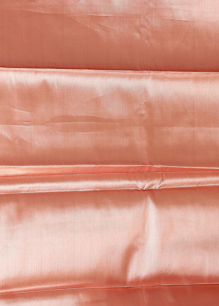 Pink Kora Silk Saree With Blouse Piece