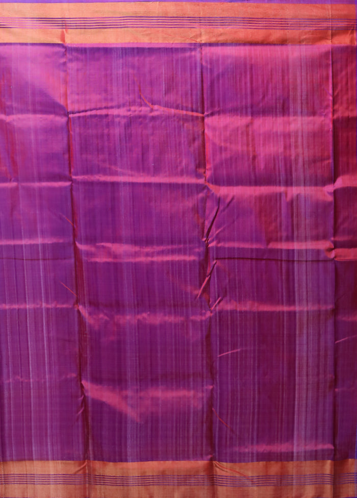 Pink kalakshetra Pure Silk Saree With Blouse Piece