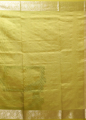 Green Tissue Silk Saree With Blouse Piece