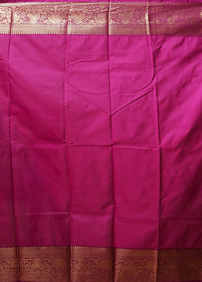 White Kanjivaram Silk Saree With Blouse Piece