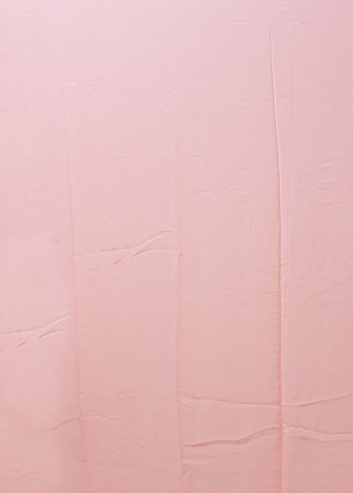 Pink Handloom Pure Georgette Saree With Blouse Piece