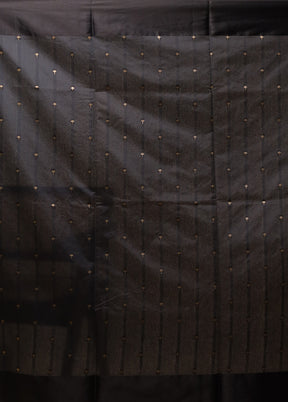 Black Pure Cotton Saree With Blouse Piece