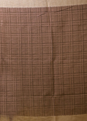 Purple Linen Silk Saree With Blouse Piece