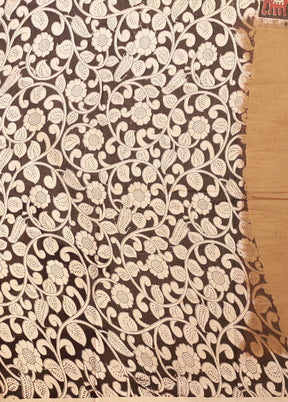 Brown Cotton Saree With Blouse Piece