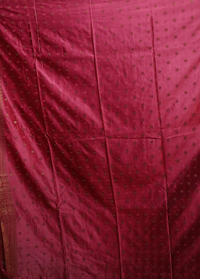 Purple Dupion Silk Saree With Blouse Piece