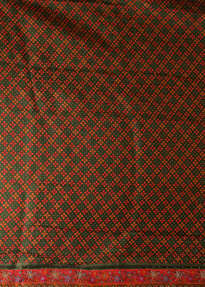 Red Handloom Pure Georgette Saree With Blouse Piece