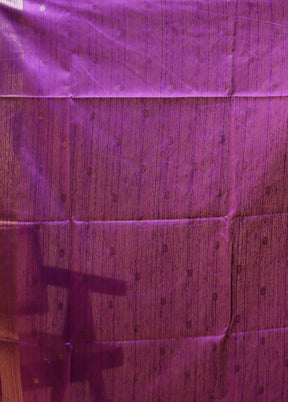 Purple Tussar Silk Saree With Blouse Piece