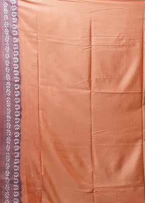 Purple Kantha Stitch Silk Saree With Blouse Piece