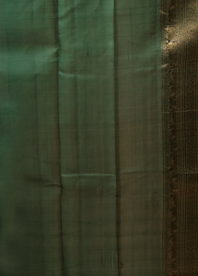 Yellow Handloom Kanchipuram Pure Silk Saree With Blouse Piece