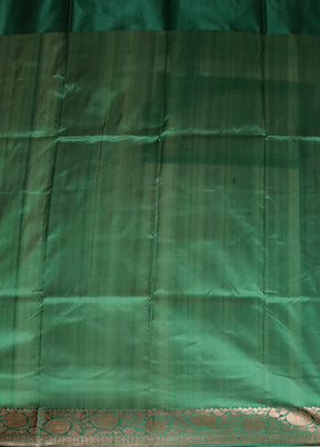 Black Handloom Katan Pure Silk Saree With Blouse Piece
