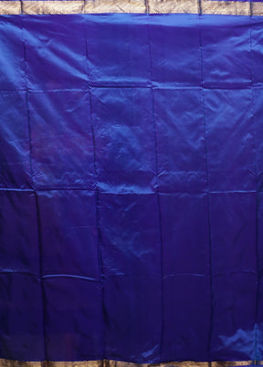 Blue Handloom Kanjivaram Pure Silk Saree With Blouse Piece