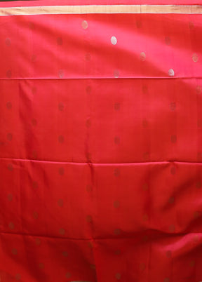 Grey Handloom Kanjivaram Pure Silk Saree With Blouse Piece