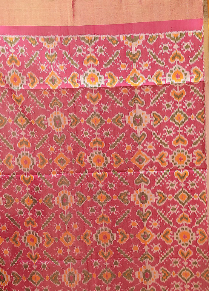 Yellow Handloom Dupion Pure Silk Saree With Blouse Piece