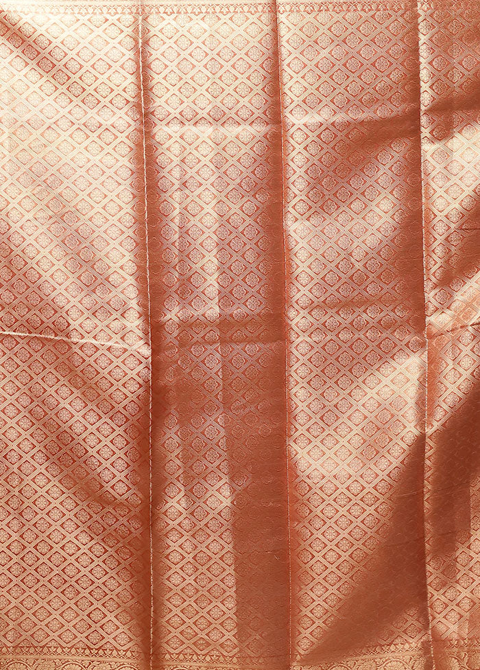 Pink Tissue Silk Saree With Blouse Piece
