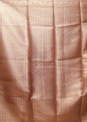 Cream Tissue Silk Saree With Blouse Piece